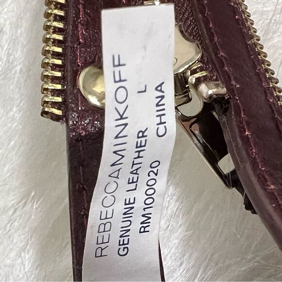 NWOT Rebecca‎ Minkoff Burgundy Burgundy Gold Studded Leather 2 Way Belt -- L main image 8